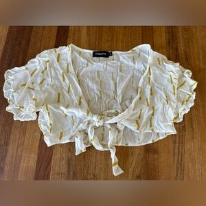 Short sleeve cropped shirt